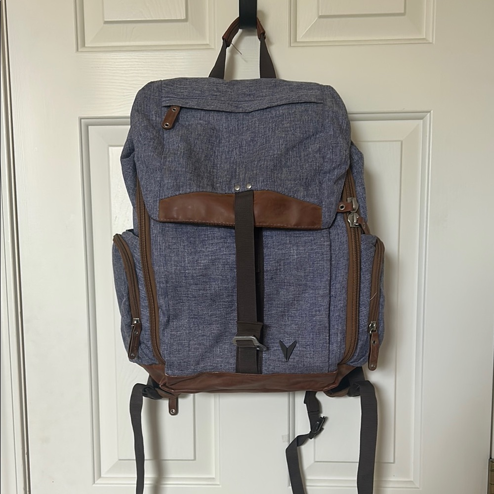 Stylish Blue and Brown Men's Backpack